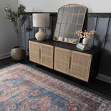 Baltinglass Rust & Blue Washable Area Rug - Clearance-Rugs-Parc Decor