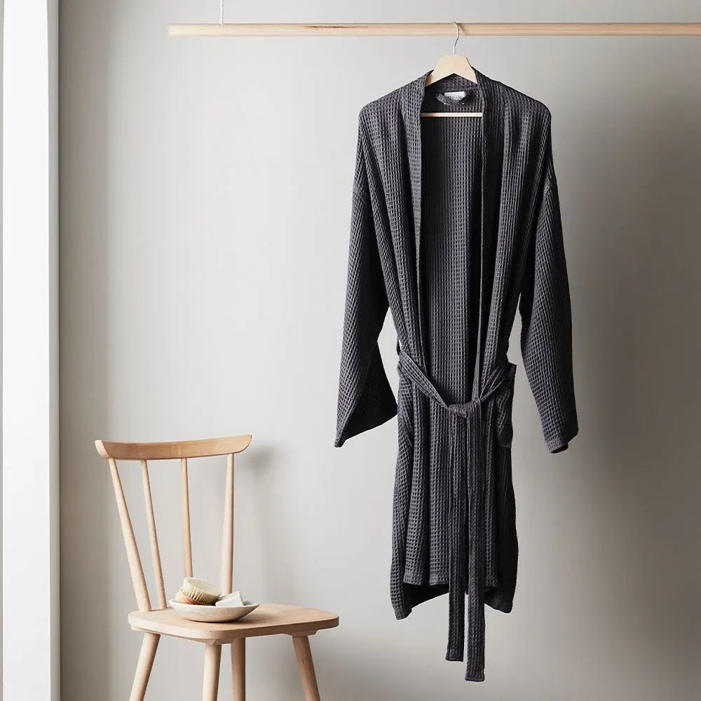 Bamboo Waffle Bathrobe-Apparel & Accessories > Clothing > Sleepwear & Loungewear > Robes-Parc Decor