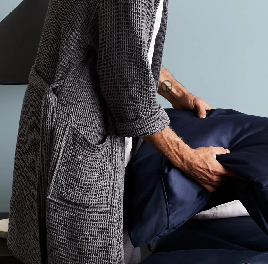 Bamboo Waffle Bathrobe-Apparel & Accessories > Clothing > Sleepwear & Loungewear > Robes-Parc Decor