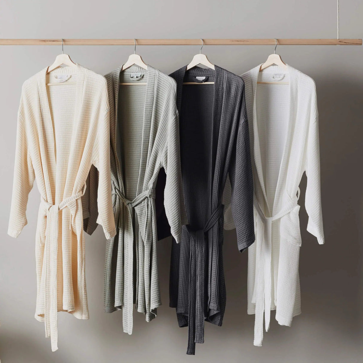 Bamboo Waffle Bathrobe-Apparel & Accessories > Clothing > Sleepwear & Loungewear > Robes-Parc Decor