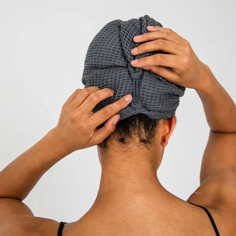 Bamboo Waffle Hair Towel-Home & Garden > Linens & Bedding > Towels > Bath Towels & Washcloths-Parc Decor