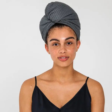 Bamboo Waffle Hair Towel-Home & Garden > Linens & Bedding > Towels > Bath Towels & Washcloths-Parc Decor