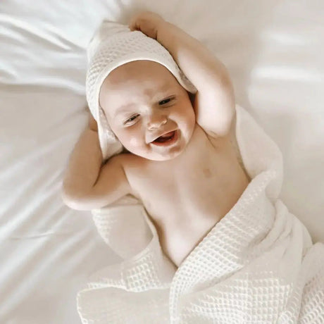 Bamboo Waffle Hooded Baby Towel-Home & Garden > Linens & Bedding > Towels > Bath Towels & Washcloths-Parc Decor