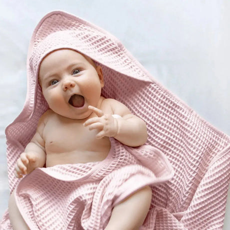 Bamboo Waffle Hooded Baby Towel-Home & Garden > Linens & Bedding > Towels > Bath Towels & Washcloths-Parc Decor