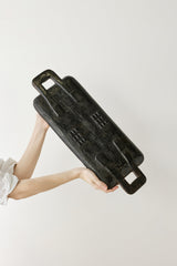 Bamenda Brown Rectangle Wood Serving Tray-Décor-Parc Decor