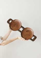 Bamenda Duo Circular Wooden Serving Tray-Décor-Parc Decor