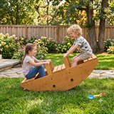 Banyan Jumbo Rocker & Climber | 2-in-1 Wooden Climbing Arch and Rocking Boat for Kids, Indoor & Outdoor