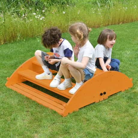 Banyan Jumbo Rocker & Climber | 2-in-1 Wooden Climbing Arch and Rocking Boat for Kids, Indoor & Outdoor