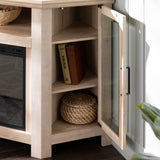 Barn 48" Wood Corner Fireplace TV Stand-Fireplace-Parc Decor