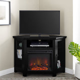 Barn 48" Wood Corner Fireplace TV Stand-Fireplace-Parc Decor