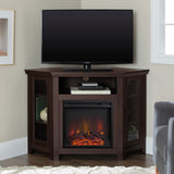 Barn 48" Wood Corner Fireplace TV Stand-Fireplace-Parc Decor