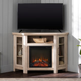 Barn 48" Wood Corner Fireplace TV Stand-Fireplace-Parc Decor