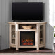 Barn 48" Wood Corner Fireplace TV Stand-Fireplace-Parc Decor