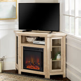 Barn 48" Wood Corner Fireplace TV Stand-Fireplace-Parc Decor