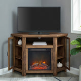 Barn 48" Wood Corner Fireplace TV Stand-Fireplace-Parc Decor