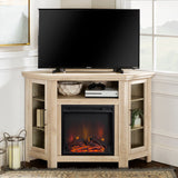 Barn 48" Wood Corner Fireplace TV Stand-Fireplace-Parc Decor