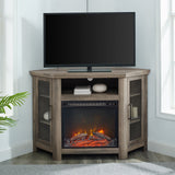 Barn 48" Wood Corner Fireplace TV Stand-Fireplace-Parc Decor