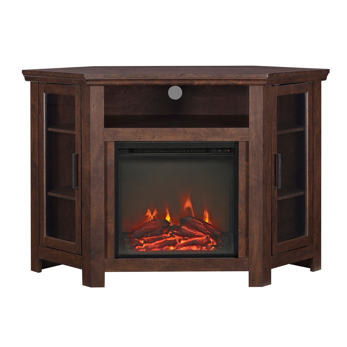Barn 48" Wood Corner Fireplace TV Stand-Fireplace-Parc Decor