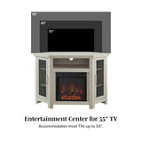 Barn 48" Wood Corner Fireplace TV Stand-Fireplace-Parc Decor