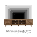Barn Door 70" Rustic TV Stand-Entertainment-Parc Decor