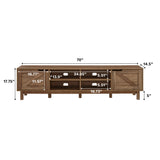 Barn Door 70" Rustic TV Stand-Entertainment-Parc Decor