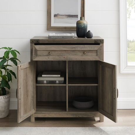 Barn Door Accent Cabinet