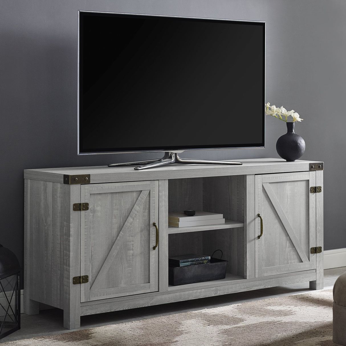Barn Door TV Stand-Entertainment-Parc Decor