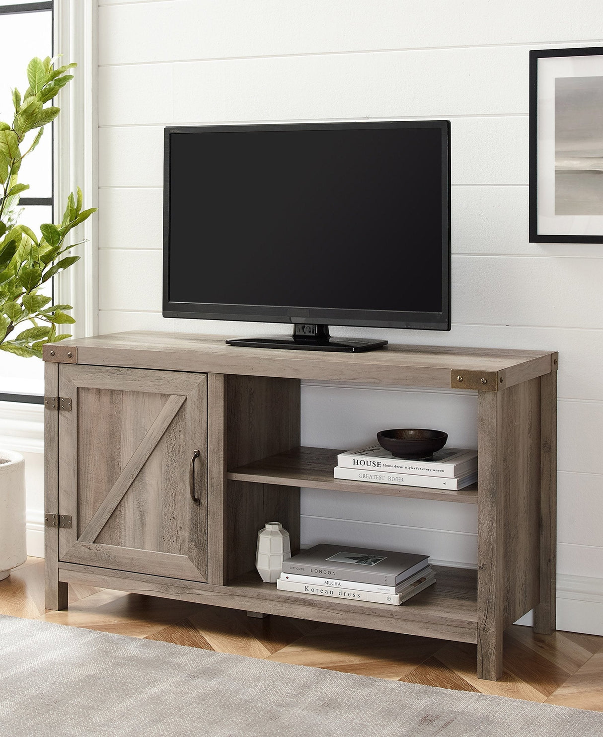 Barn Door TV Stand-Entertainment-Parc Decor