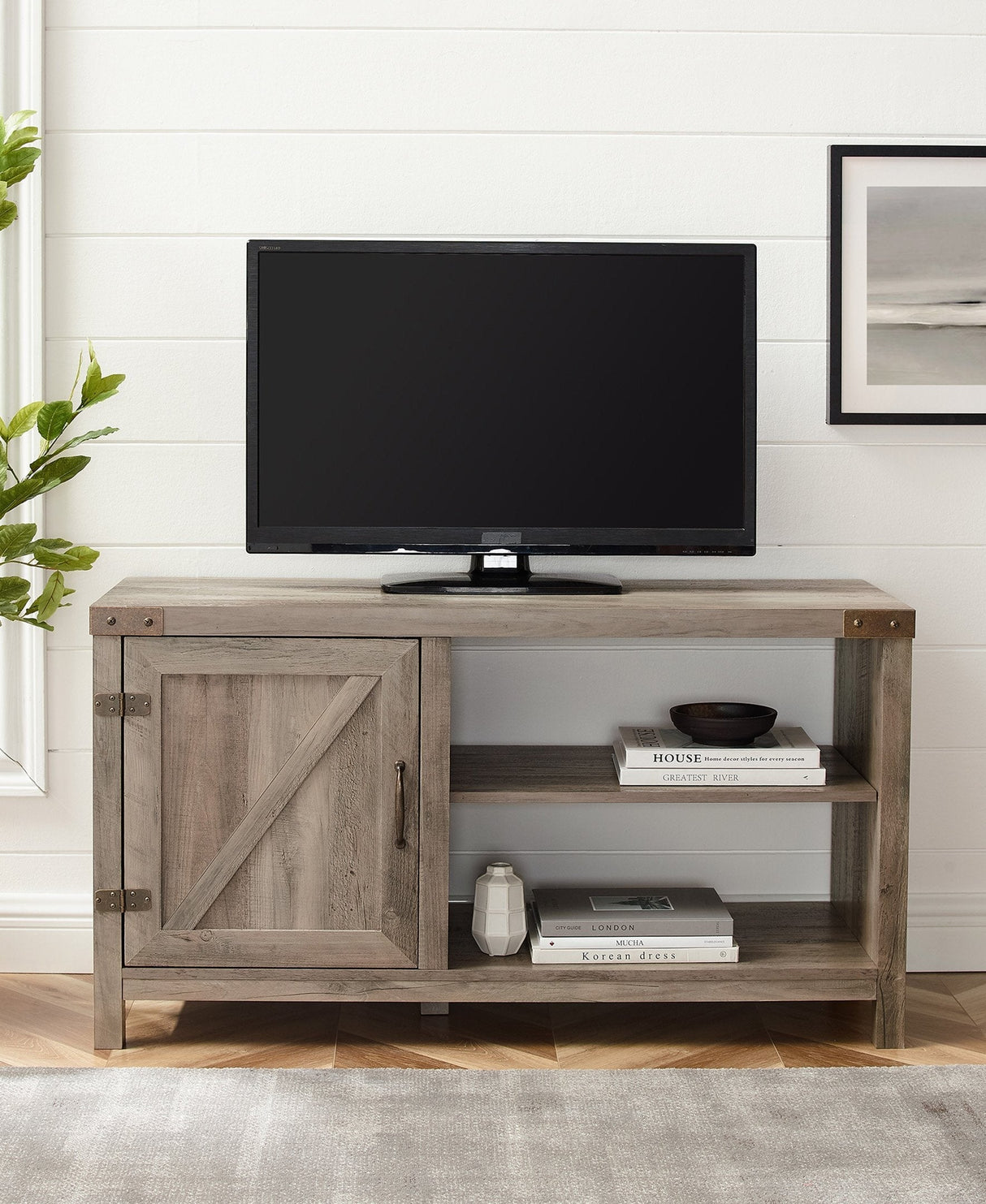 Barn Door TV Stand-Entertainment-Parc Decor