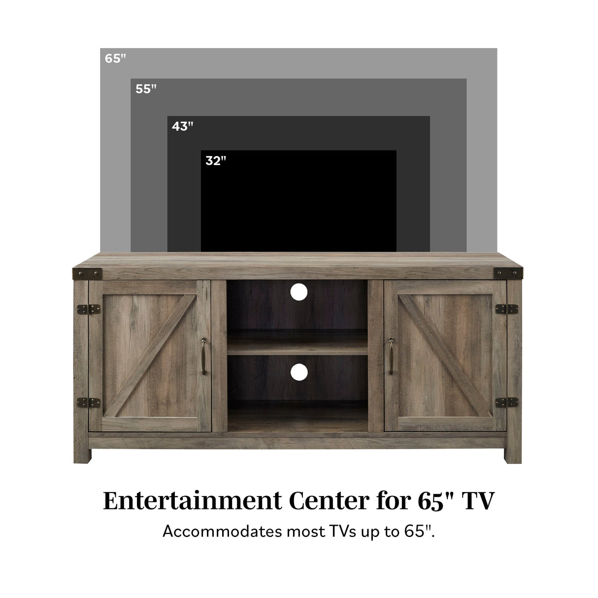 Barn Door TV Stand-Entertainment-Parc Decor