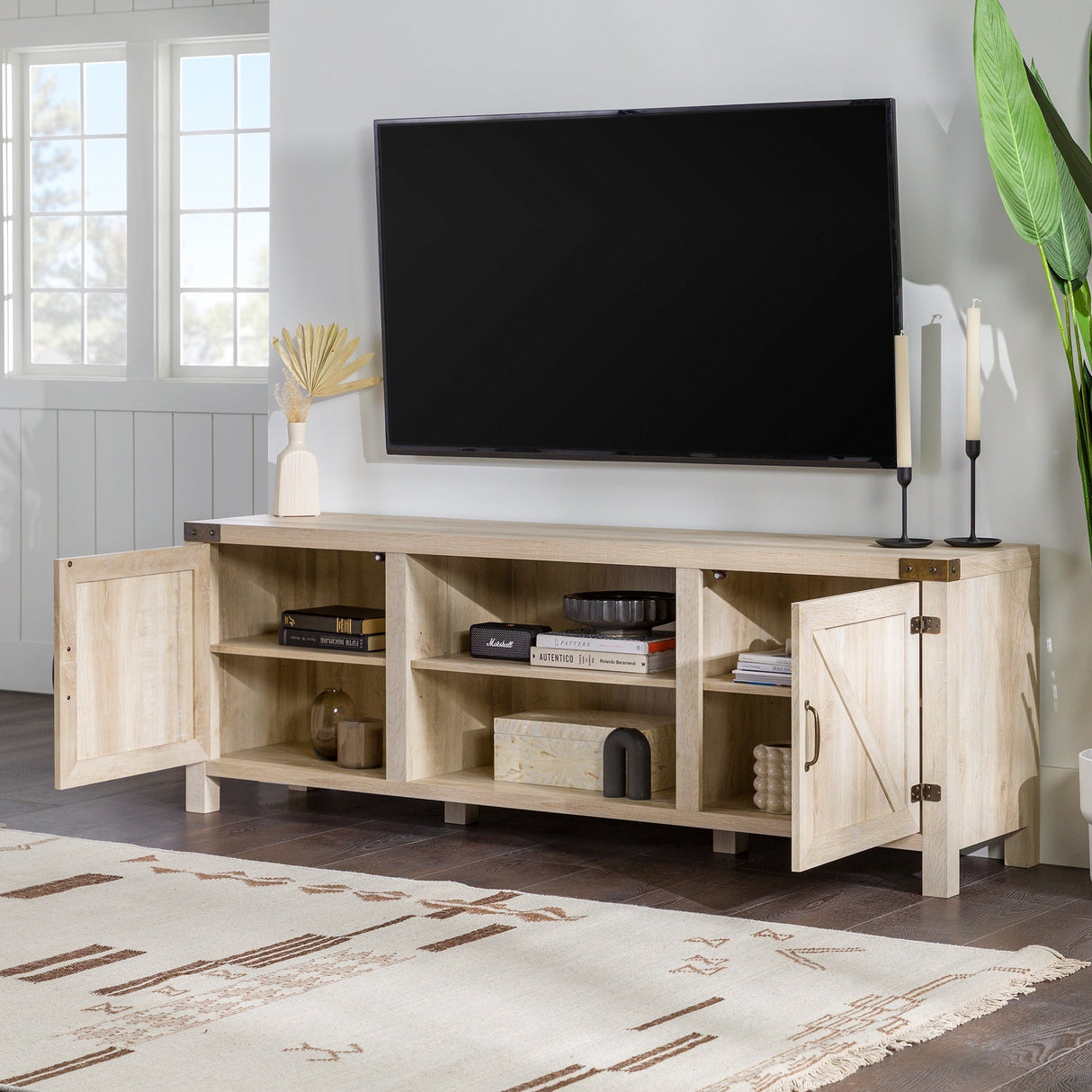 Barn Door TV Stand-Entertainment-Parc Decor