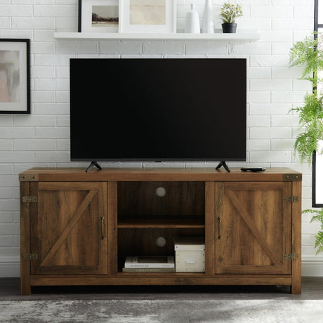 Barn Door TV Stand-Entertainment-Parc Decor