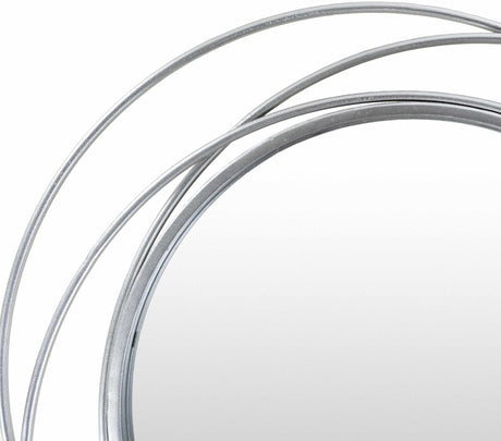 Basay Round Silver Gray Mirror-Mirrors-Parc Decor