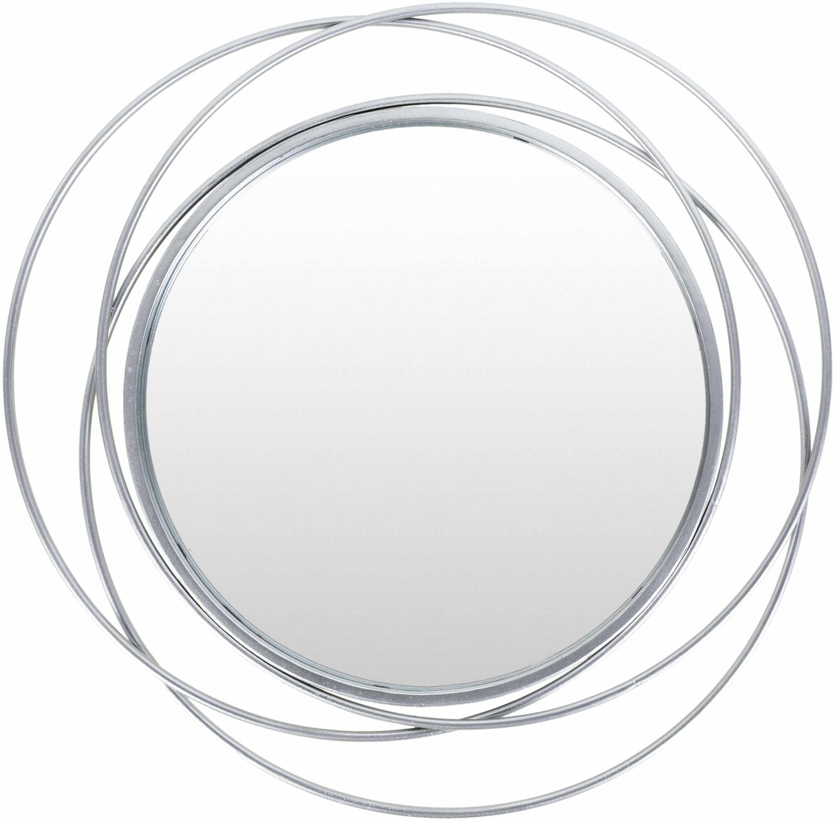 Basay Round Silver Gray Mirror-Mirrors-Parc Decor