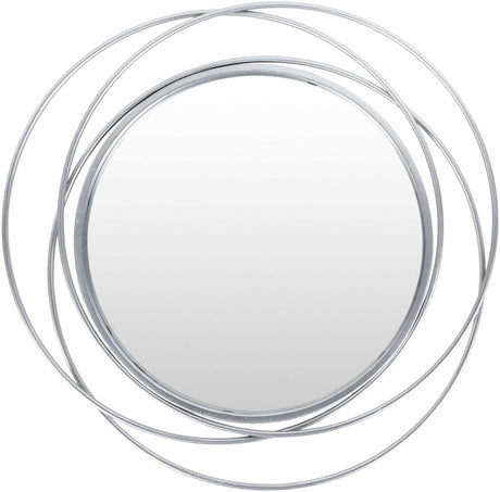 Basay Round Silver Gray Mirror-Mirrors-Parc Decor