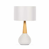 Baugo White Ceramic Table Lamp-Lighting-Parc Decor