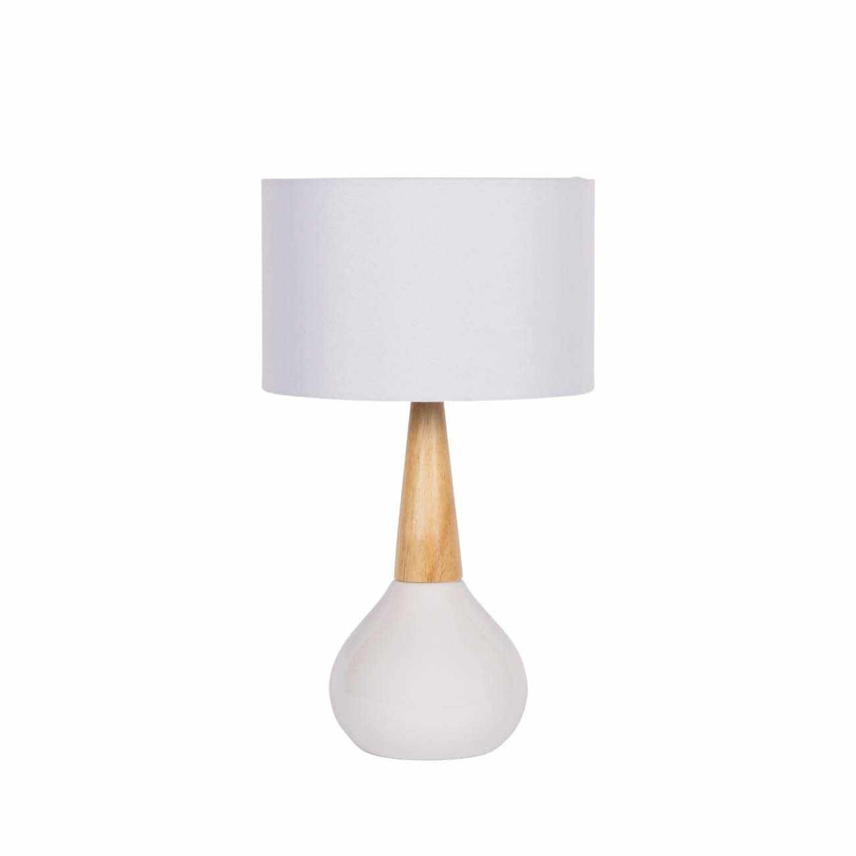 Baugo White Ceramic Table Lamp-Lighting-Parc Decor