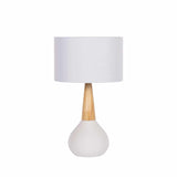Baugo White Ceramic Table Lamp-Lighting-Parc Decor