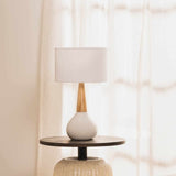 Baugo White Ceramic Table Lamp-Lighting-Parc Decor