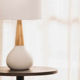 Baugo White Ceramic Table Lamp-Lighting-Parc Decor