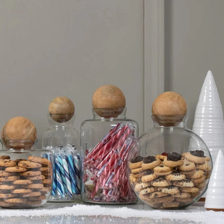 Baylor Spherical Glass Canister-Jars and Cannisters-Parc Decor