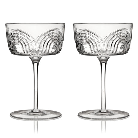 Beau Crystal Cocktail Coupes, Set of 2