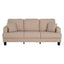 Beige 3-Piece Sofa Set with Storage Ottoman & USB Charging