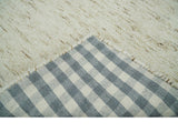 Beige and Brown Modern Abstract Hand Tufted Natural Wool Area Rug