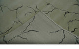Beige and Charcoal Hand loom Crack Design 6x9 wool and Art Silk Area Rug-Area Rug-Parc Decor