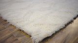 Beige and Charcoal Modern Handmade 5x8 Wool Area Rug
