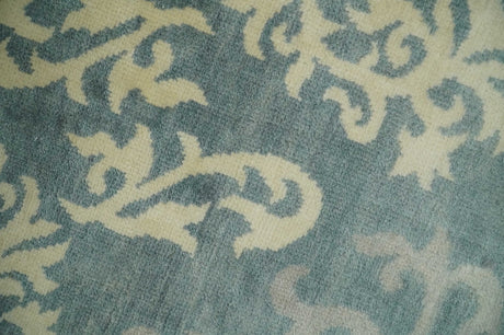 Beige and Gray 2x3 Hand Knotted Traditional Wool Rug