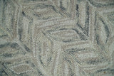 Beige and Gray Hand Tufted Modern Wool Loop Rug
