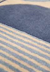 Beige And Gray Modern Stripes Hand Tufted 4x6 Wool Rug