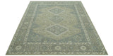 Beige And Gray Traditional Turkish Design 8x10 Hand Knotted Wool Area Rug